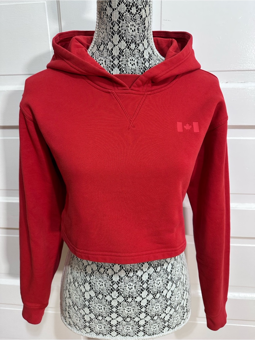 Lululemon All Yours Cropped Oversized Hoodie Size 4 Team Canada 🇨🇦 Red $128